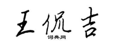 王正良王侃吉行书个性签名怎么写