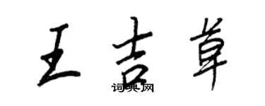 王正良王吉草行书个性签名怎么写