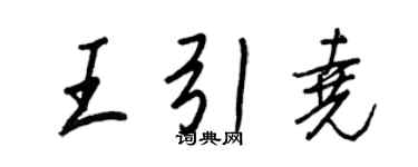 王正良王引尧行书个性签名怎么写