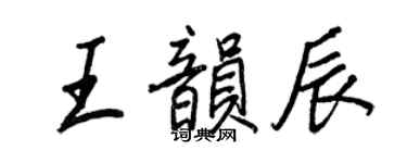 王正良王韵辰行书个性签名怎么写