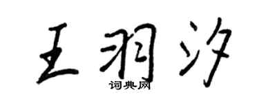 王正良王羽汐行书个性签名怎么写