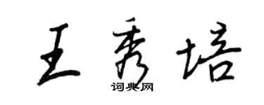 王正良王秀培行书个性签名怎么写