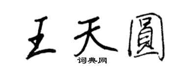 王正良王天圆行书个性签名怎么写