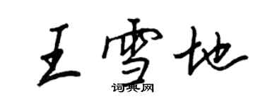 王正良王雪地行书个性签名怎么写