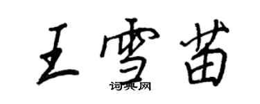 王正良王雪苗行书个性签名怎么写