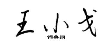 王正良王小戈行书个性签名怎么写