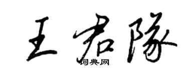 王正良王君队行书个性签名怎么写