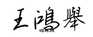 王正良王鸿举行书个性签名怎么写