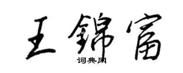 王正良王锦富行书个性签名怎么写