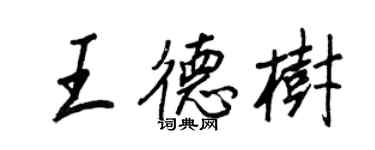 王正良王德树行书个性签名怎么写