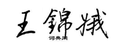 王正良王锦娥行书个性签名怎么写