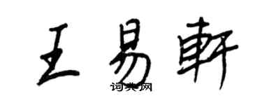 王正良王易轩行书个性签名怎么写