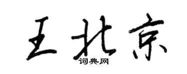 王正良王北京行书个性签名怎么写