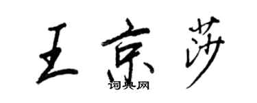 王正良王京莎行书个性签名怎么写