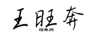 王正良王旺奔行书个性签名怎么写