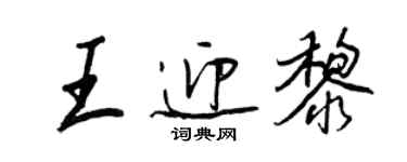 王正良王迎黎行书个性签名怎么写