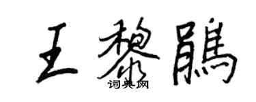 王正良王黎鹃行书个性签名怎么写