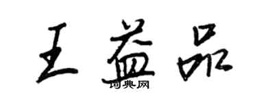 王正良王益品行书个性签名怎么写