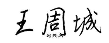 王正良王周城行书个性签名怎么写