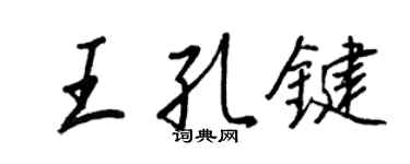 王正良王孔键行书个性签名怎么写