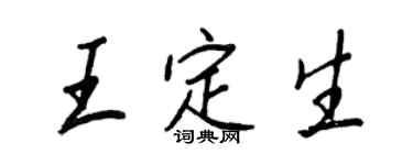 王正良王定生行书个性签名怎么写