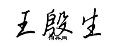 王正良王殷生行书个性签名怎么写