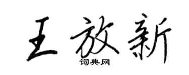王正良王放新行书个性签名怎么写