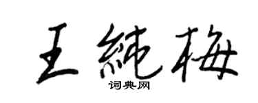 王正良王纯梅行书个性签名怎么写