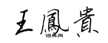 王正良王凤贵行书个性签名怎么写