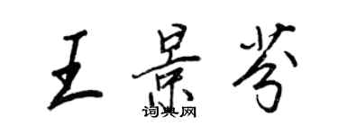 王正良王景芬行书个性签名怎么写