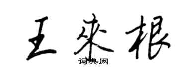 王正良王来根行书个性签名怎么写