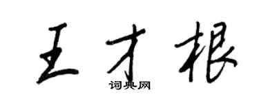 王正良王才根行书个性签名怎么写