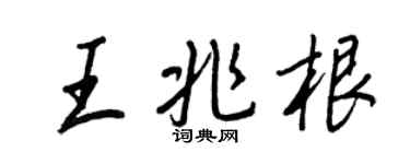 王正良王兆根行书个性签名怎么写