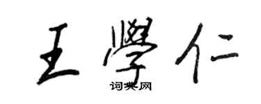 王正良王学仁行书个性签名怎么写