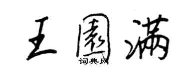 王正良王园满行书个性签名怎么写