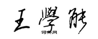 王正良王学能行书个性签名怎么写
