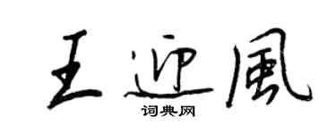 王正良王迎风行书个性签名怎么写