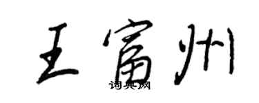 王正良王富州行书个性签名怎么写