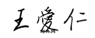 王正良王爱仁行书个性签名怎么写