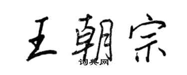 王正良王朝宗行书个性签名怎么写