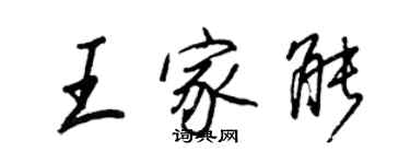 王正良王家能行书个性签名怎么写