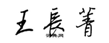 王正良王长菁行书个性签名怎么写