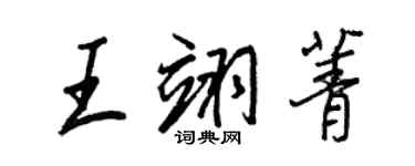 王正良王翊菁行书个性签名怎么写