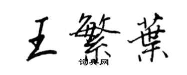 王正良王繁叶行书个性签名怎么写