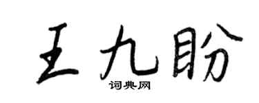 王正良王九盼行书个性签名怎么写