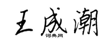 王正良王成潮行书个性签名怎么写