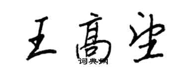 王正良王高望行书个性签名怎么写