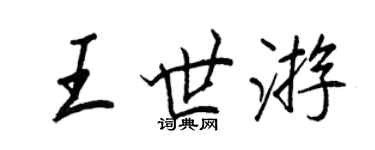 王正良王世游行书个性签名怎么写