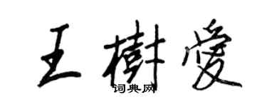 王正良王树爱行书个性签名怎么写