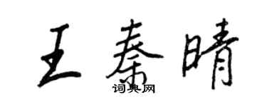 王正良王秦晴行书个性签名怎么写
